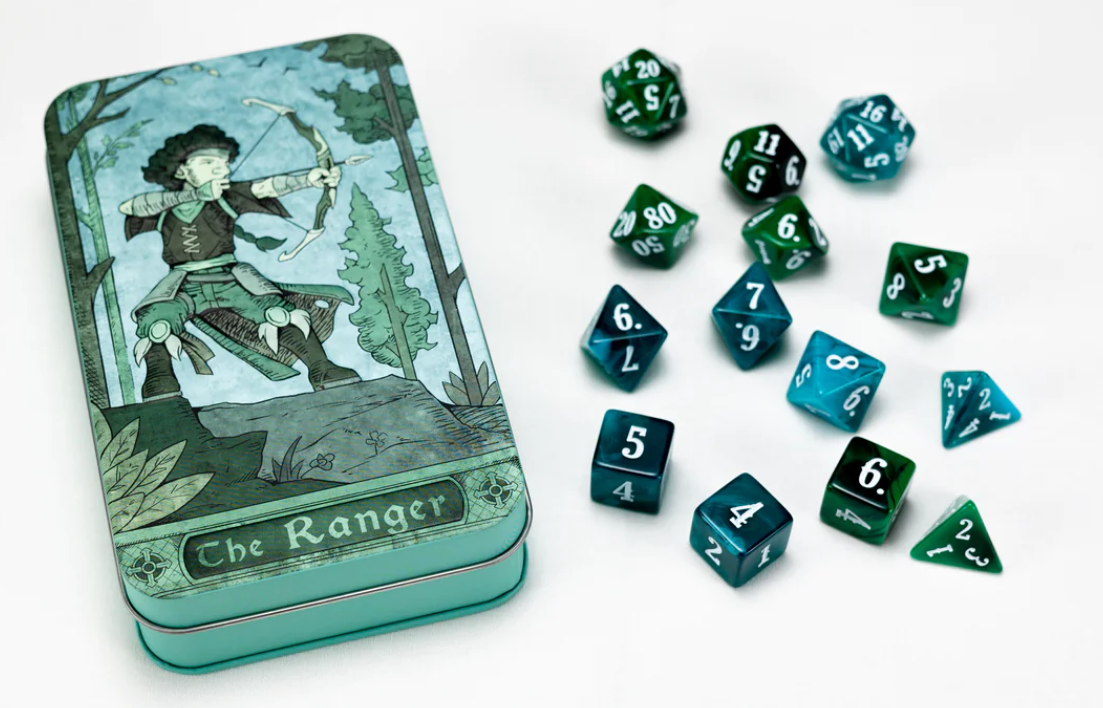 Dados De Clase En Estuche Metálico: Ranger (14 Pzas)