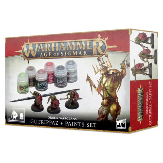 WH AOS: Orruk Warclans Gutrippaz + Paints Set