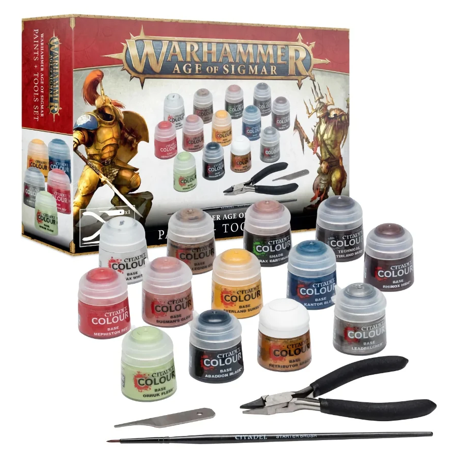 WH AOS: Paints + Tools Set