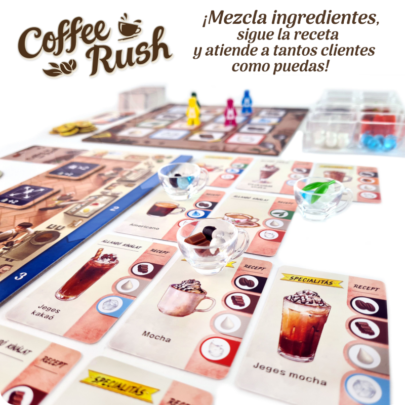 Coffee Rush (Es) Producto abierto, cartas protegidas.